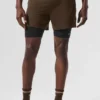 Conquer React 2-i-1 Performance-shorts – Espresso/svart