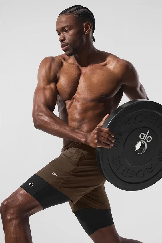 Conquer React 2-i-1 Performance-shorts – Espresso/svart