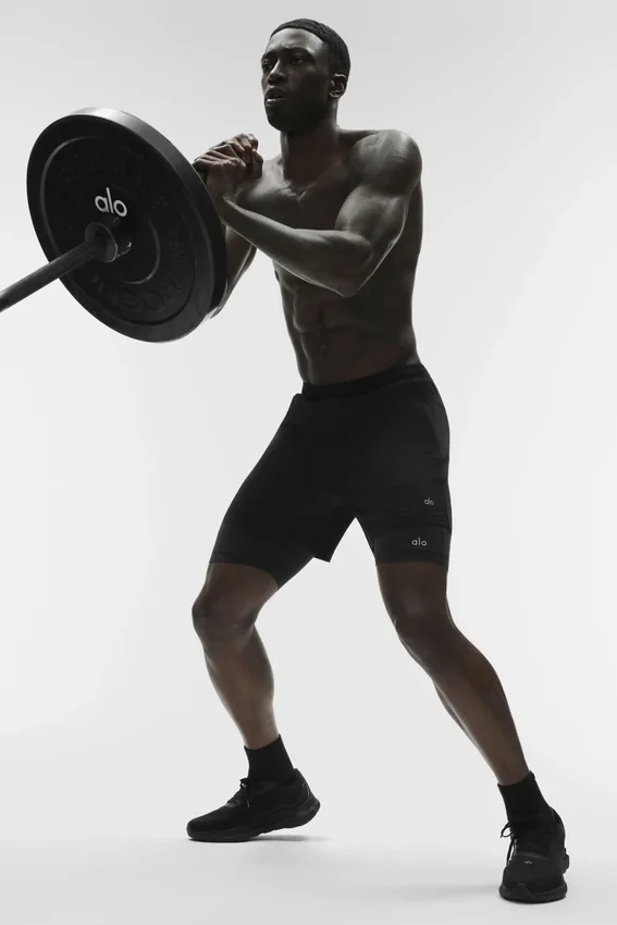 Conquer React 2-i-1 Performance-shorts – svart/svart