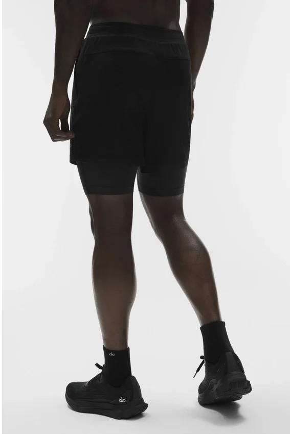 Conquer React 2-i-1 Performance-shorts – svart/svart