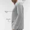 Conquer Reform langermet genser med rund hals – Athletic Heather Grey
