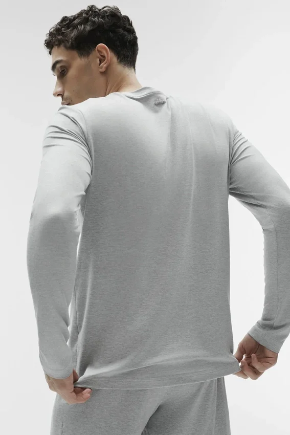 Conquer Reform langermet genser med rund hals – Athletic Heather Grey