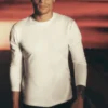 Conquer Reform langermet genser med rund hals – benhvit