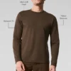 Conquer Reform langermet genser med rund hals – Espresso