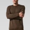 Conquer Reform langermet genser med rund hals – Espresso