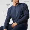 Conquer Reform langermet genser med rund hals – Navy