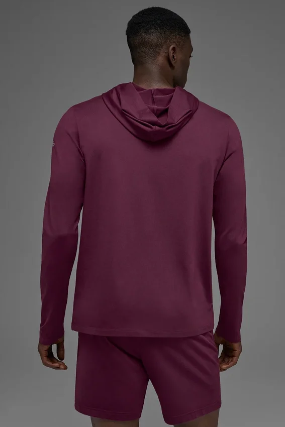 Conquer Reform langermet med hette – Burgundy