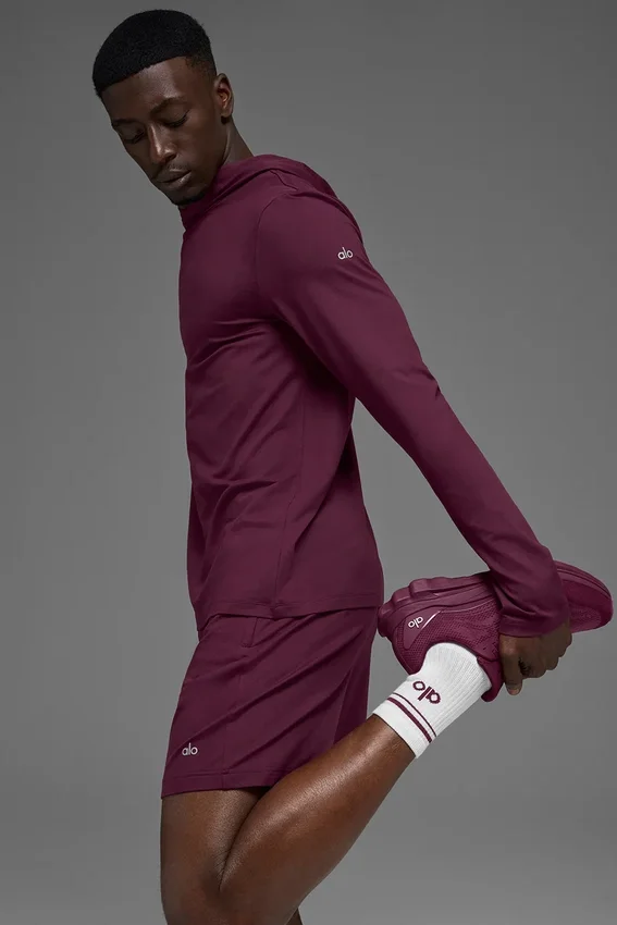 Conquer Reform langermet med hette – Burgundy