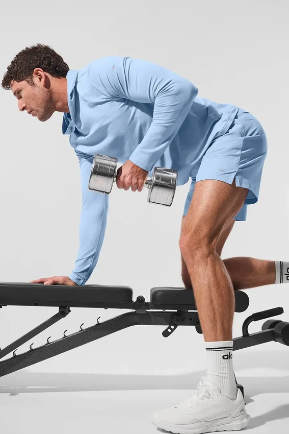 Conquer Reform langermet med hette – Seashell Blue