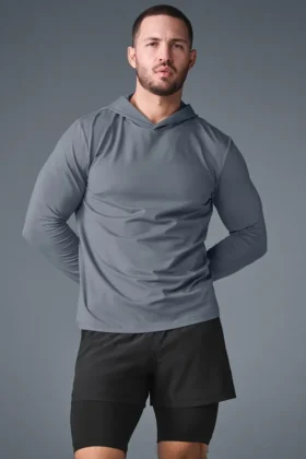 Conquer Reform langermet med hette – Steel Grey