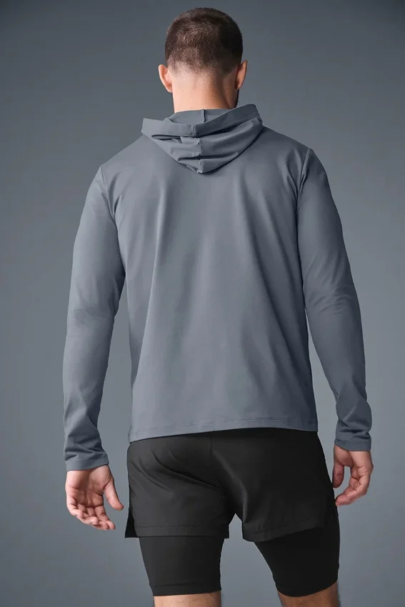 Conquer Reform langermet med hette – Steel Grey
