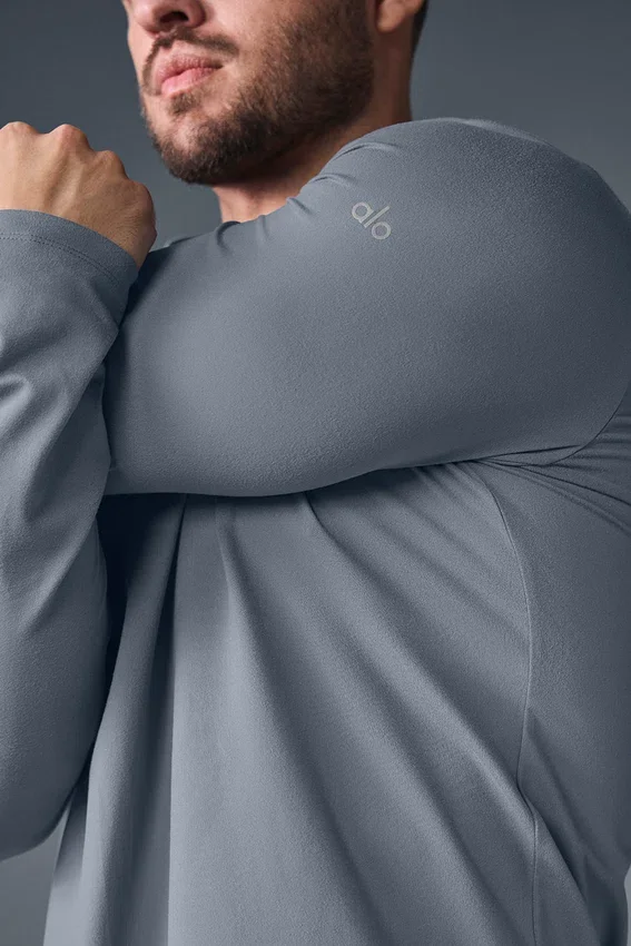 Conquer Reform langermet med hette – Steel Grey