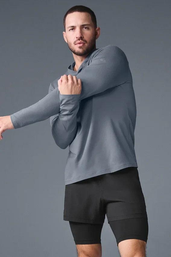 Conquer Reform langermet med hette – Steel Grey