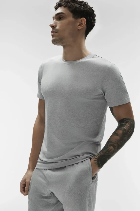 Conquer Reform T-skjorte med rund hals og korte ermer – Athletic Heather Grey