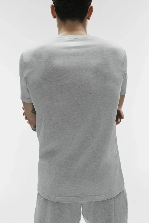 Conquer Reform T-skjorte med rund hals og korte ermer – Athletic Heather Grey