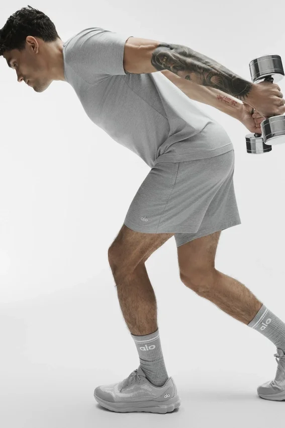 Conquer Reform T-skjorte med rund hals og korte ermer – Athletic Heather Grey