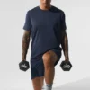 Conquer Reform T-skjorte med rund hals og korte ermer – Navy