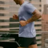 Conquer Reform T-skjorte med rund hals og korte ermer – Provence Blue Heather
