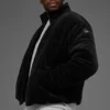 Corduroy Stage Puffer – svart