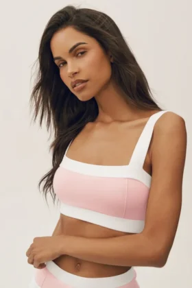 Cotton Cashmere Capri Dream-BH – solfylt rosa/hvit