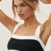 Cotton Cashmere Capri Dream Bra – svart/hvit