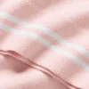 Cotton Cashmere My Serve kortærmet – solbleket rosa/hvit