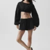 Cotton Cropped Real Deal langermet – svart
