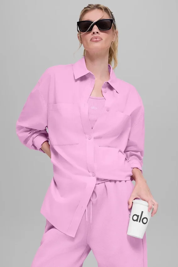 Cotton Real Deal langermet knappeskjorte – Candy Heart Pink