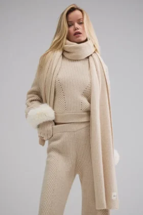 Courchevel kashmirskjerf – Birch Heather