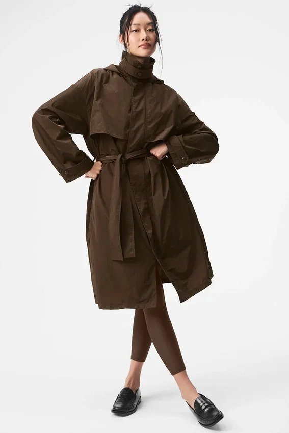 Crinkle on the Move Trench – Espresso