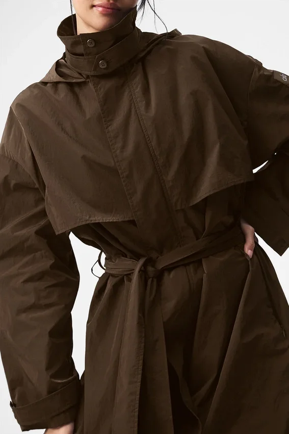 Crinkle on the Move Trench – Espresso