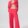 Cropped Breezy Full-Zip Cover up – Candy Red