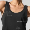 Cropped Sport Star Singleter – svart