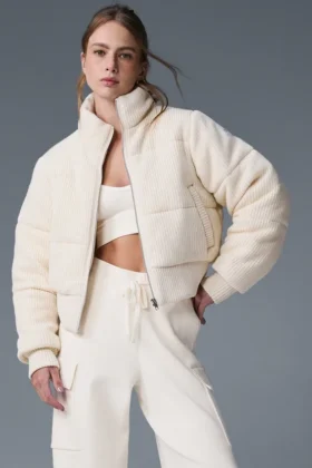 Darling Strikkegenser Puffer – Elfenben