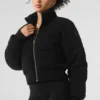 Darling Strikkegenser Puffer – svart