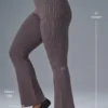 Denimstrikkede High-Waist-bukser med utvidet ben – Raisinette/svart