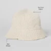 Denimstrikket cloche – elfenben/havremelk