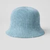 Denimstrikket cloche – himmelblå/mørk himmelblå