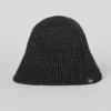 Denimstrikket cloche – svart/antracitt