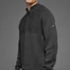 Domain Shift Rib Knit 1/4 Zip-strikkegenser – antrasitt