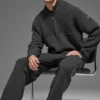 Domain Shift Rib Knit 1/4 Zip-strikkegenser – antrasitt