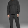 Domain Shift Rib Knit 1/4 Zip-strikkegenser – antrasitt