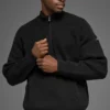 Domain Shift Rib Knit 1/4 Zip-strikkegenser – svart