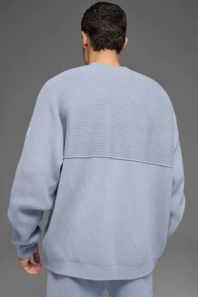 Domain Shift ribbestrikket strikkegenser med rund hals – Winter Frost