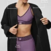 Double Face Wool City Girl lang frakk – svart
