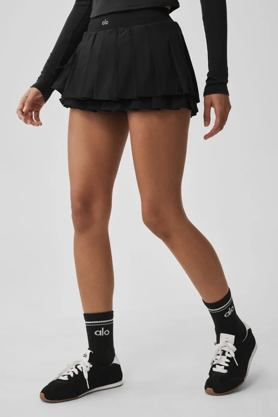 Double or Nothing-tennisskjørt – svart