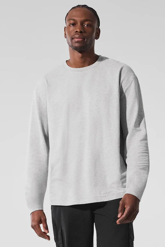 Double Take langermet T-skjorte – Athletic Heather Grey