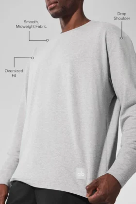 Double Take langermet T-skjorte – Athletic Heather Grey