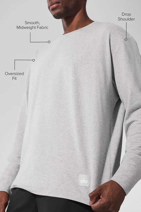 Double Take langermet T-skjorte – Athletic Heather Grey