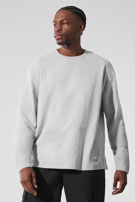 Double Take langermet T-skjorte – Athletic Heather Grey